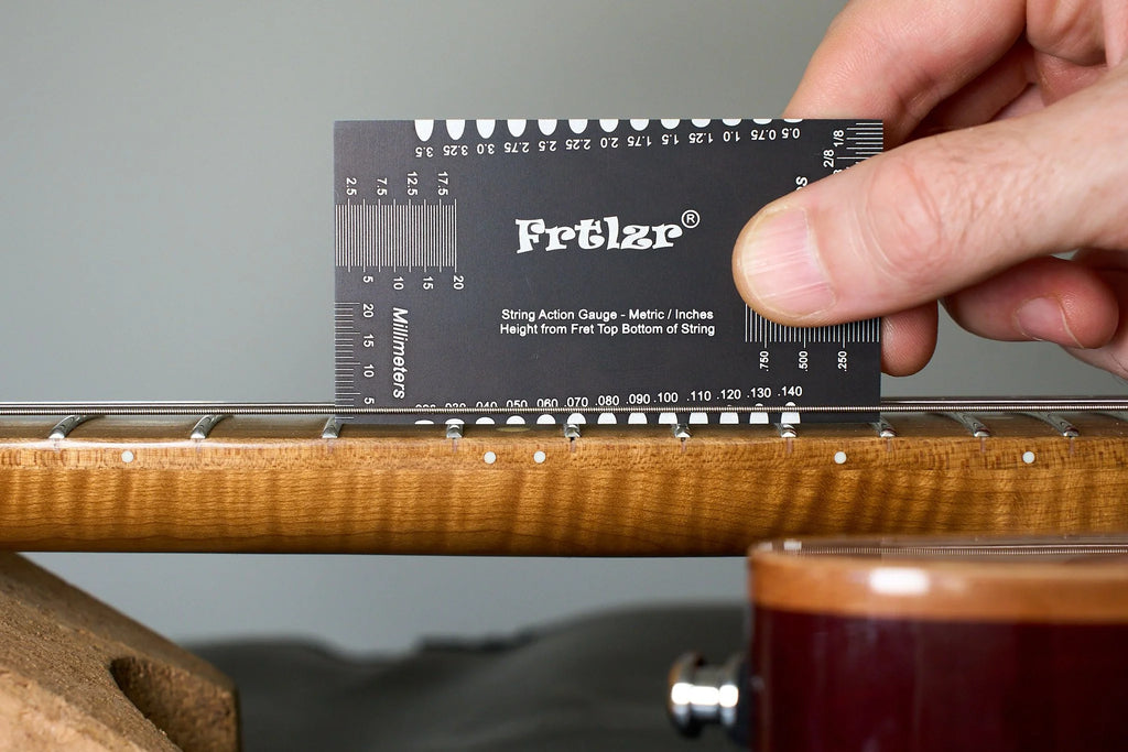 FRTLZR® Checkcard String Action Gauge for Guitar Setup.