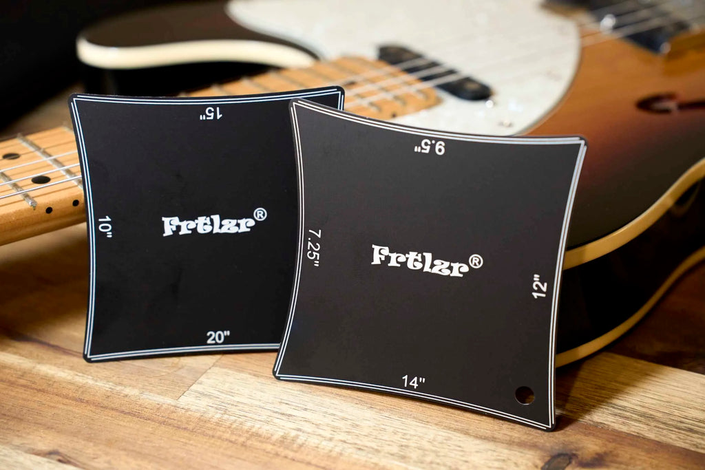FRTLZR® Radius Gauge with Fret Slot Depth Indicators.
