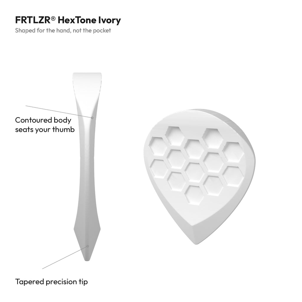 FRTLZR® HexTone Ivory Picks - 3 piece pack