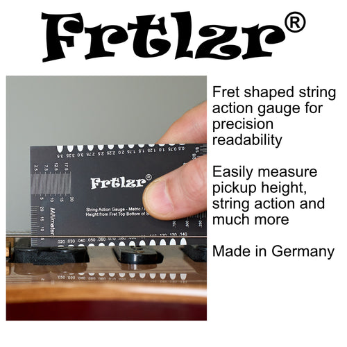 FRTLZR® Checkcard String Action Gauge for Guitar Setup.