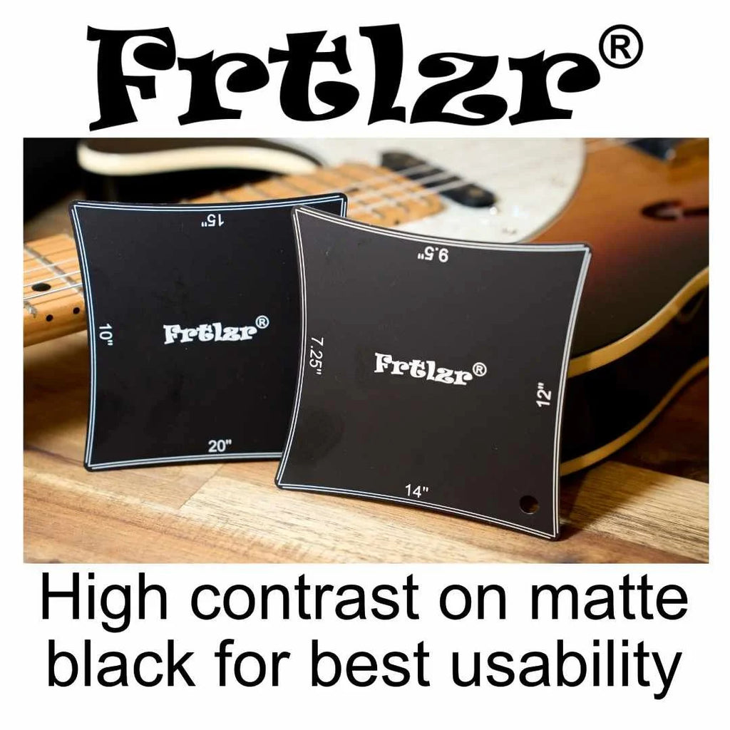 FRTLZR® Radius Gauge with Fret Slot Depth Indicators.