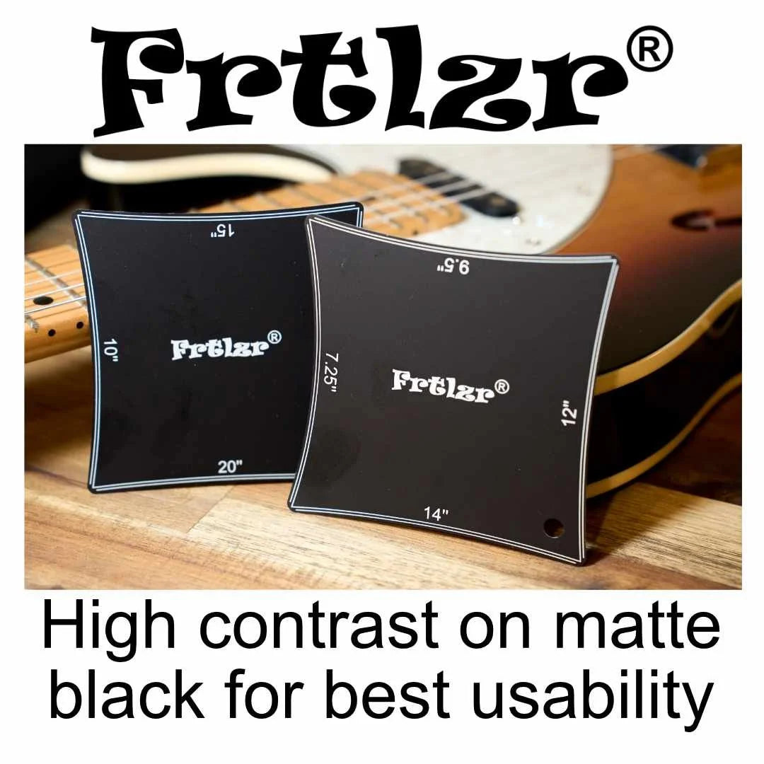 FRTLZR® Radius Gauge with Fret Slot Depth Indicators.