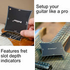 FRTLZR® Radius Gauge with Fret Slot Depth Indicators.